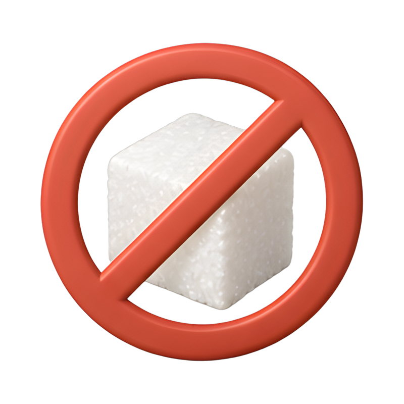 sugar-free lifestyle sign