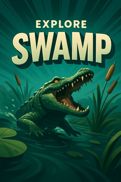 Explore the Dynamic World of Swamps with Vibrant Illustrations