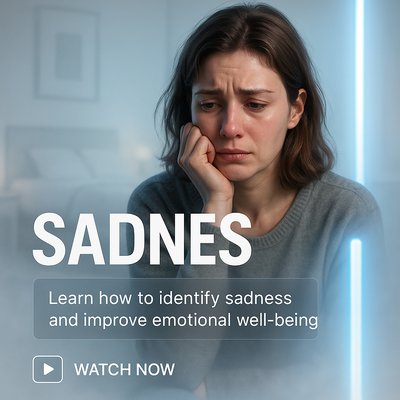 Emotional Well-being Awareness Graphic Featuring Sadness Theme