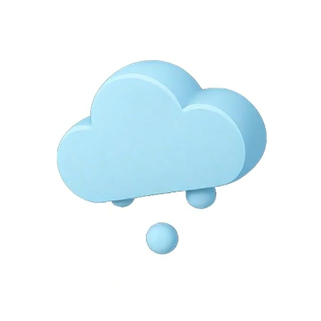 Animated Blue Clouds with Raindrops in a Playful Style