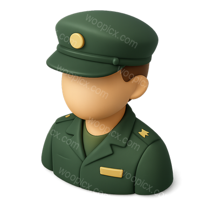 3D Cadet Training Icon with Isometric Design