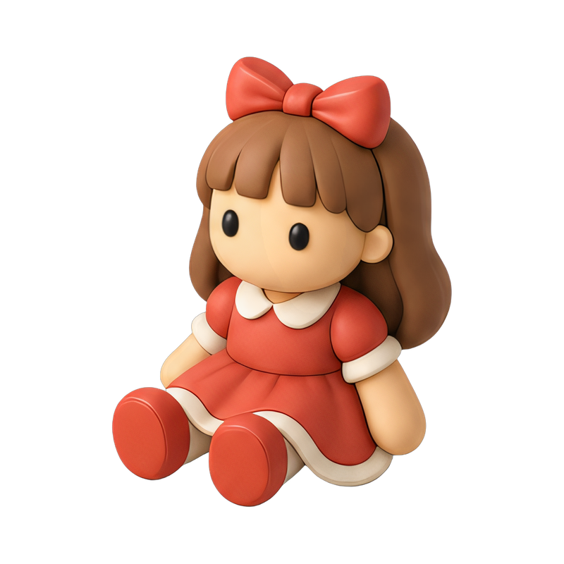 vintage doll in elegant dress