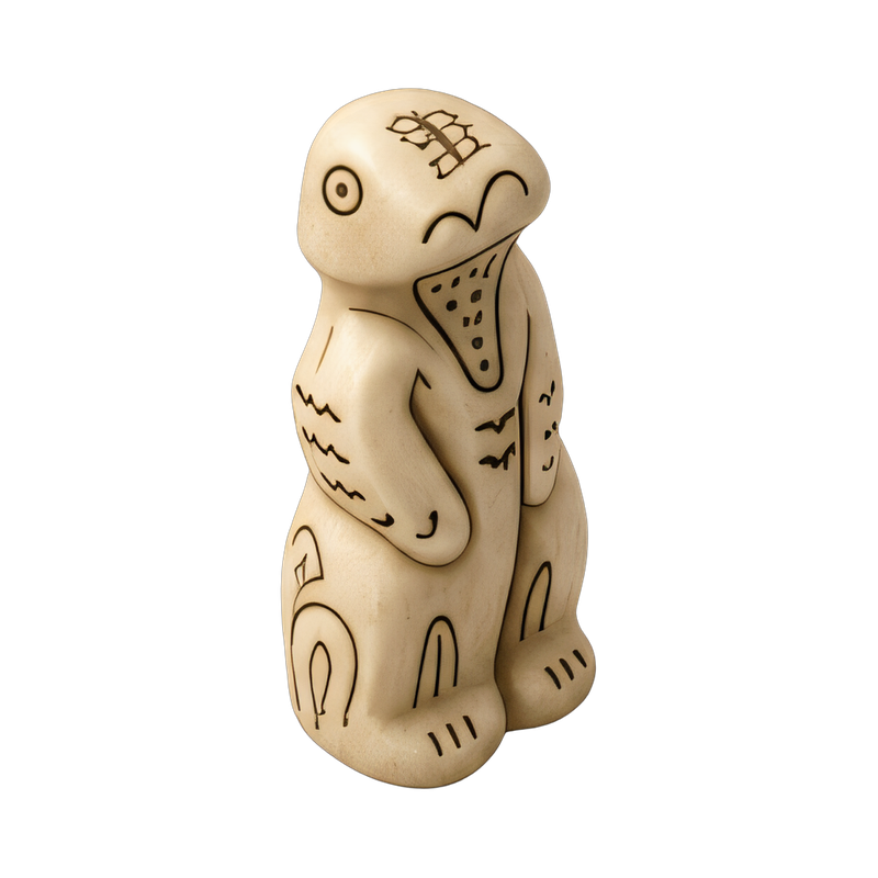 handcrafted bone carving figurine
