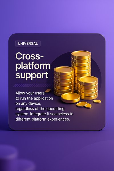 Stacks of Shiny Coins with Cross-Platform Support Design