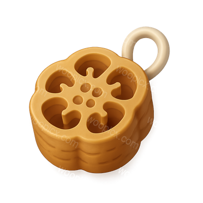 Stylized 3D Loofah Sponge Icon with Volumetric Design