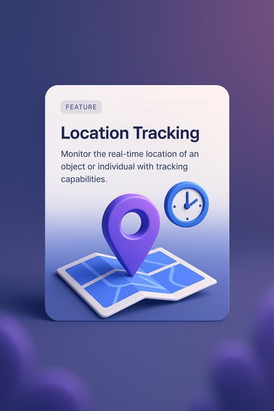 3D Illustration of Location Tracking Feature for Web Design