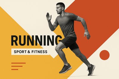 Dynamic Running Scene with Minimalist Design