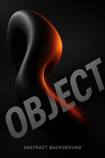Dynamic Abstract Composition with Bold Typography and Textures