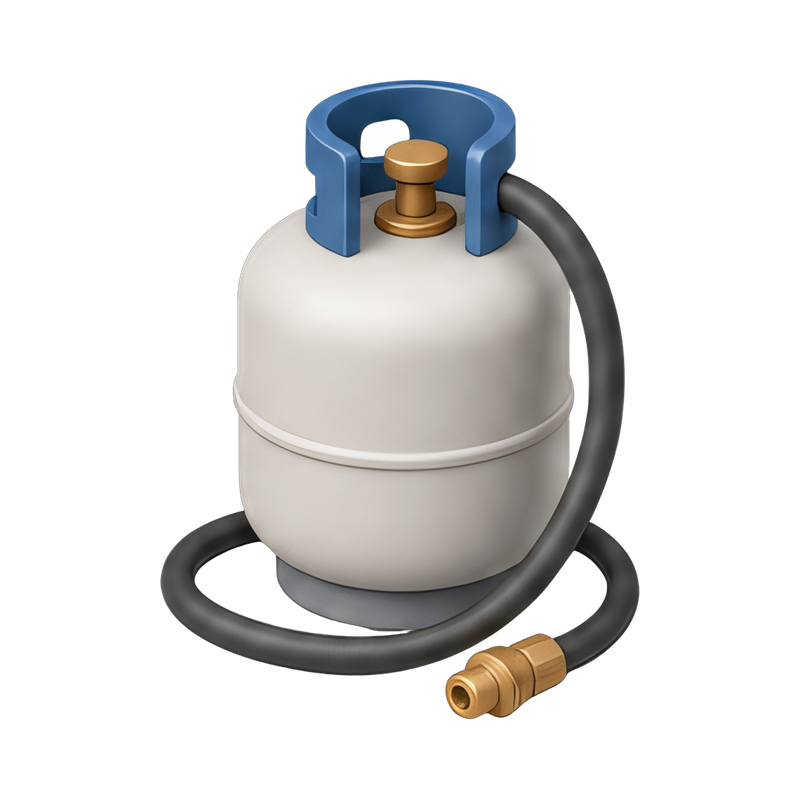 Propane tank with flexible hose