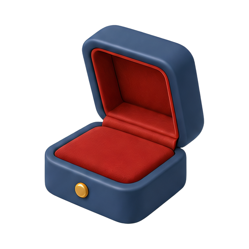open velvet jewelry box