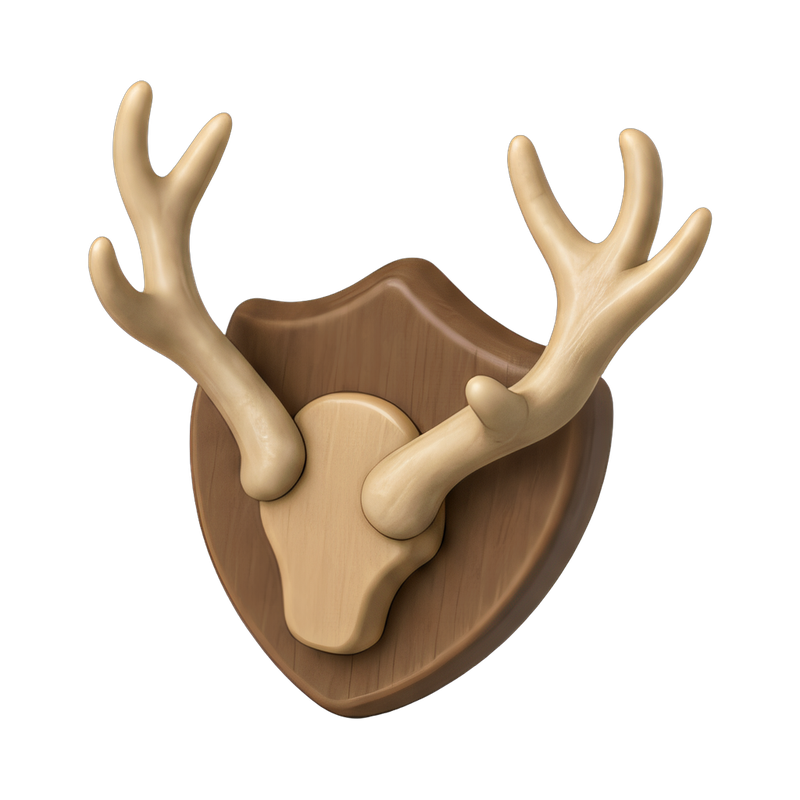 rustic antler mount plaque