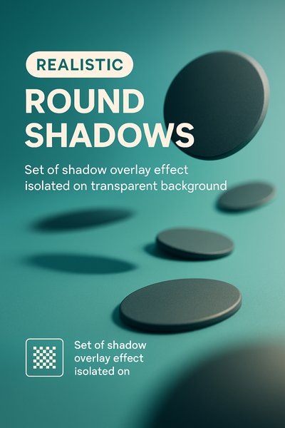 Realistic Round Shadows on Transparent Background