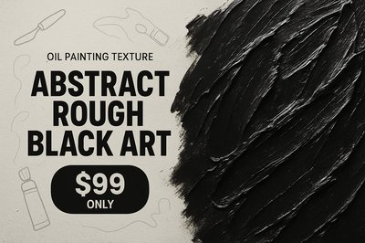 Dynamic Abstract Art Advertisement with Oil Texture