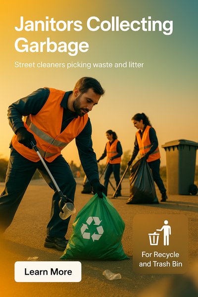 Janitors Collecting Garbage: Street Cleaners in Action