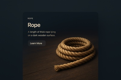 Detailed 3D Scene Featuring a Rope on a Dark Background