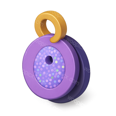 Colorful 3D Sequin Icon with Volumetric Feel