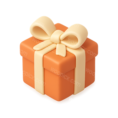 Stylish 3D Gift Box Icon with Ribbon in Isometric View