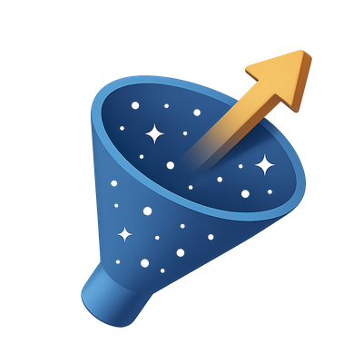 Stylized 3D Icon Representing Universe Expansion