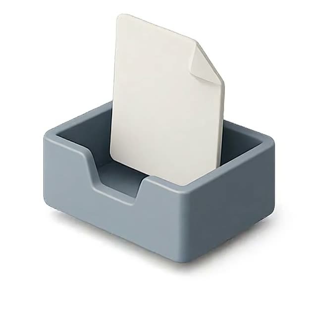Stylish Gray Storage Containers with Cards
