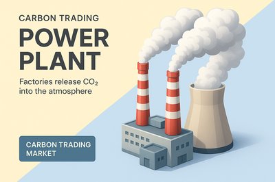 Power Plant Pollution and Carbon Trading Concept