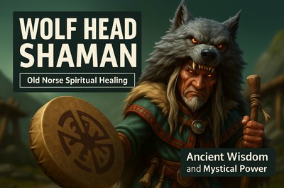 Wolf Head Shaman: Ancient Wisdom and Mystical Power Illustration