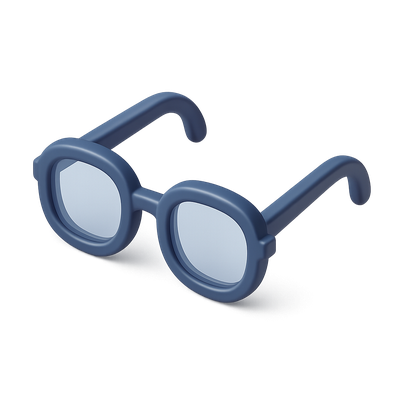 Stylish 3D Eyeglasses Icon for Vision Correction
