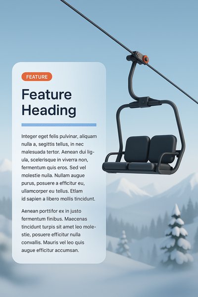 Ski Lift in Serene Mountain Landscape