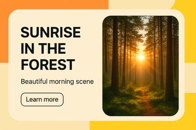 Stunning Sunrise in the Forest: Modern Corporate Design