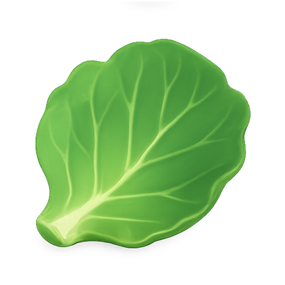 Realistic Green Leaf Graphic for Culinary Use
