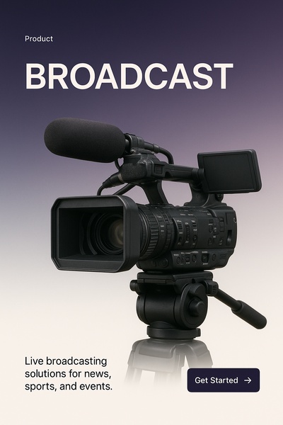 Stylish Web Page Design for Broadcast Solutions