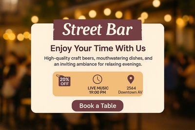 Charming Evening at the Street Bar Restaurant
