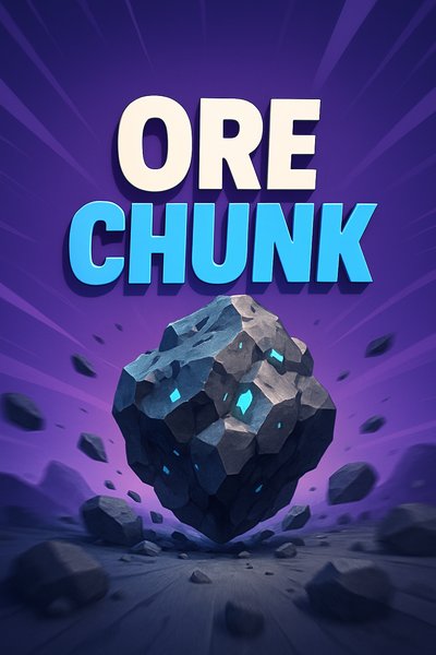 Dynamic 3D Ore Chunk Illustration with Engaging Design