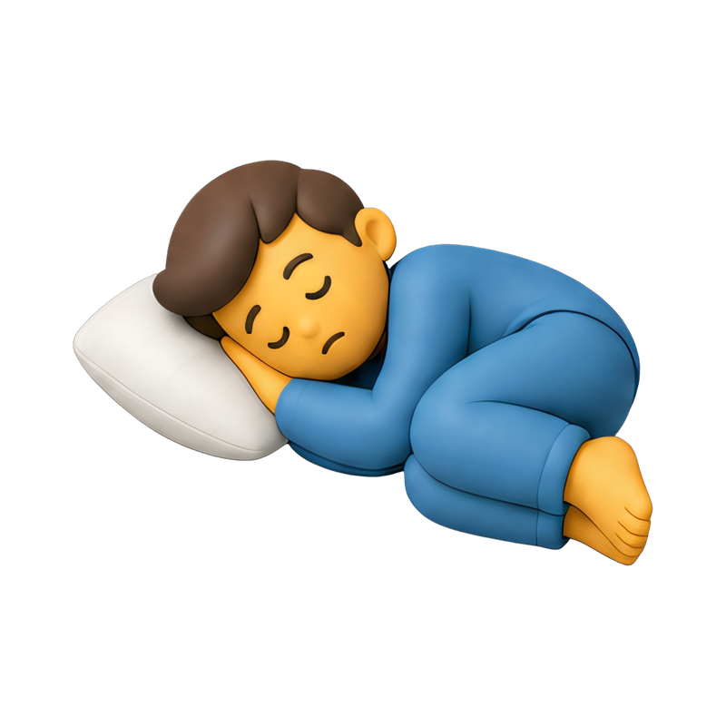 curled up figure in sleep