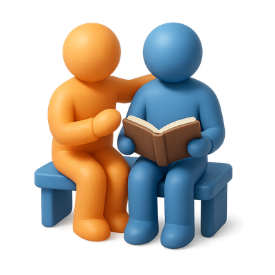 3D Icon Representing Mentorship and Guidance