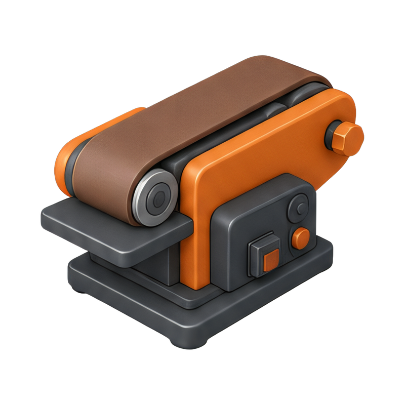 professional belt sander setup