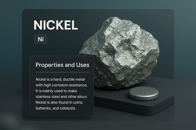 3D Layered Composition Featuring Nickel with Integrated Design Elements