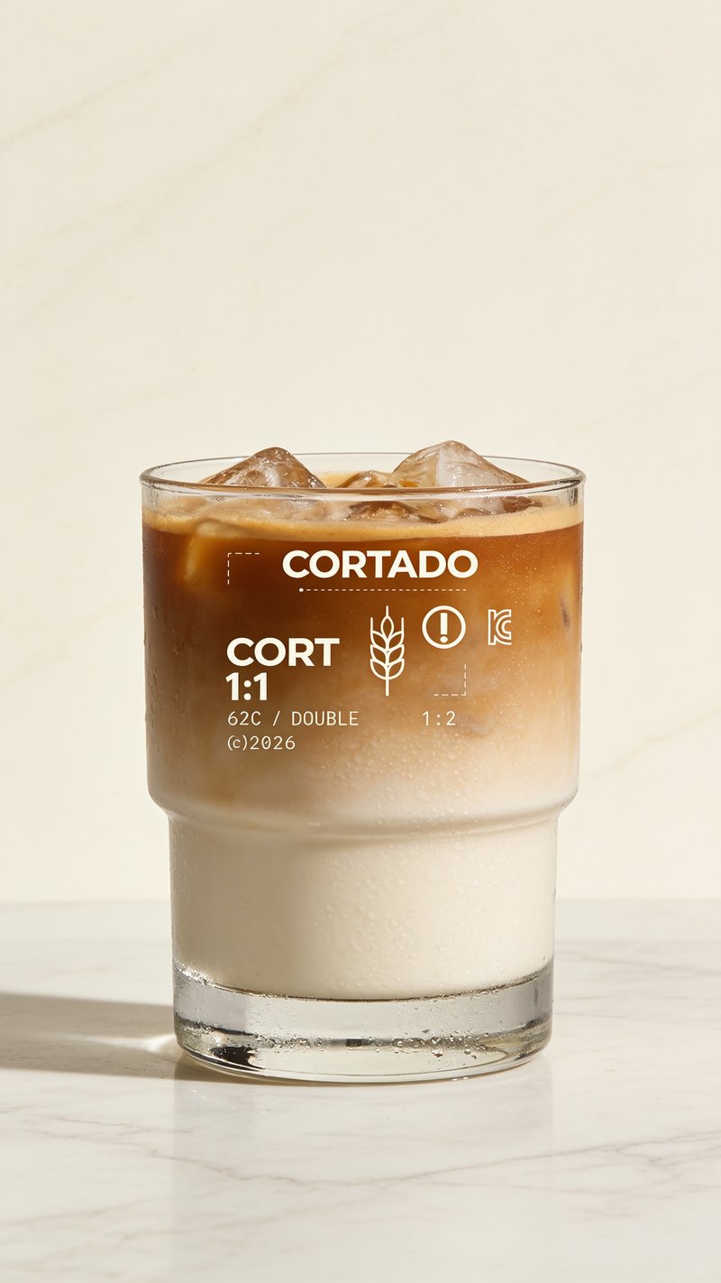 delicious cortado coffee drink
