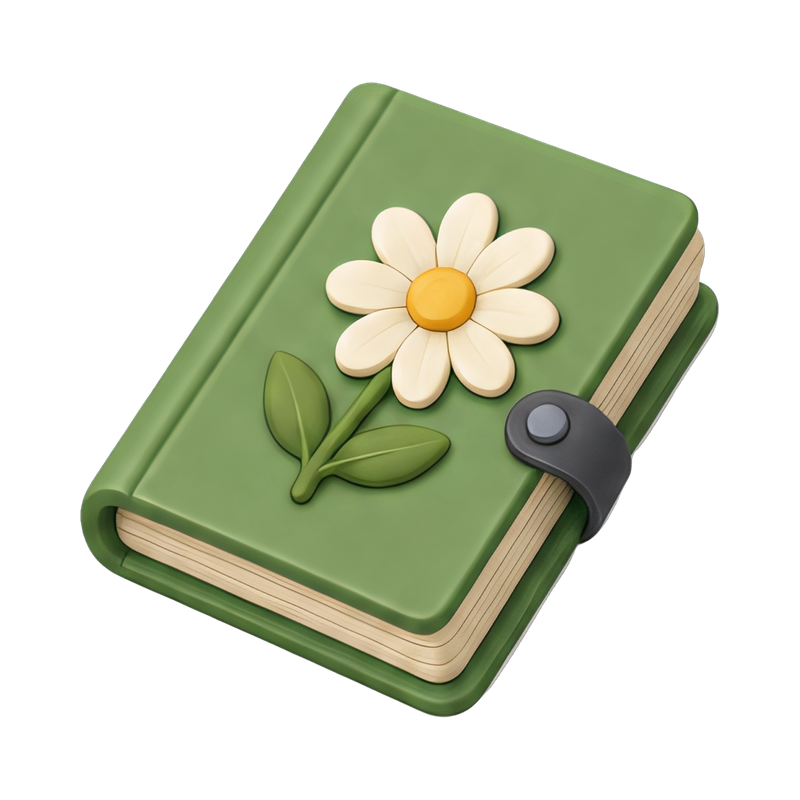 Elegant flower press book