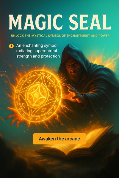 Enchanting Magic Seal Symbol with Mystical Elements