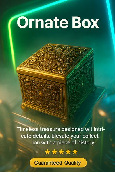 Dynamic Ornate Box Carousel Design with Neon Accents