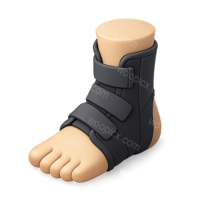 3D Ankle Brace Icon in Isometric View