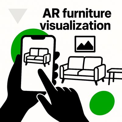Augmented Reality Furniture Visualization Graphic