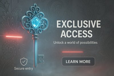 Promotional Graphic for Exclusive Access with Key Visual Element