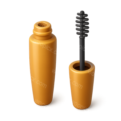 Stylish 3D Mascara Icon with Brush Design