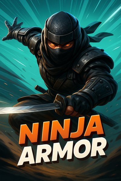 Dynamic Ninja Armor Illustration with Engaging Aesthetic
