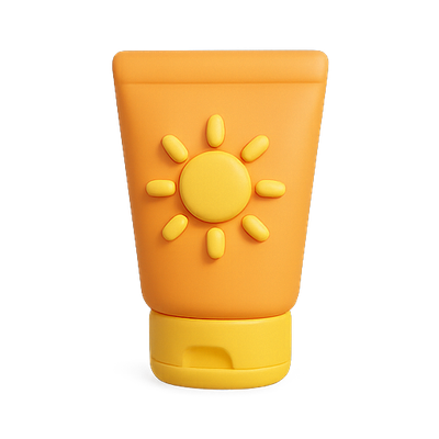 Stylish Sunscreen Tube Design with Playful Elements