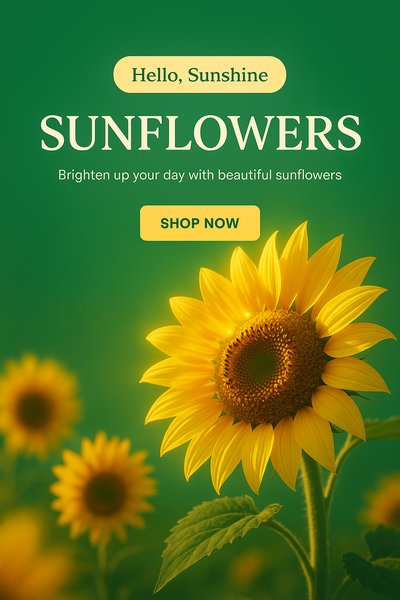 Bright and Cheerful Sunflower Promotion Banner