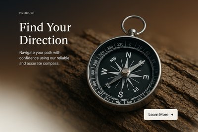 Stylish Compass Icon for Navigation and Direction