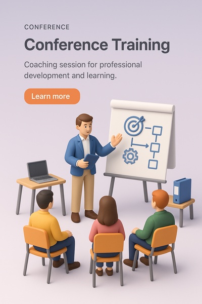 3D Conference Training Planning Illustration