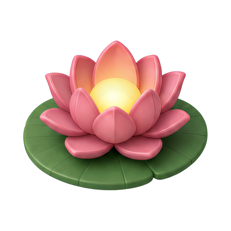 floating lotus lamp design